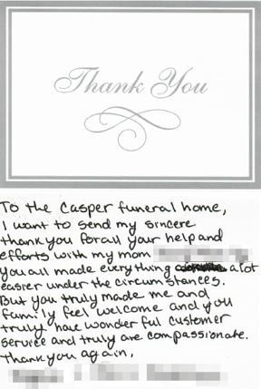 Casper Funeral & Cremation Services - Boston testimonial